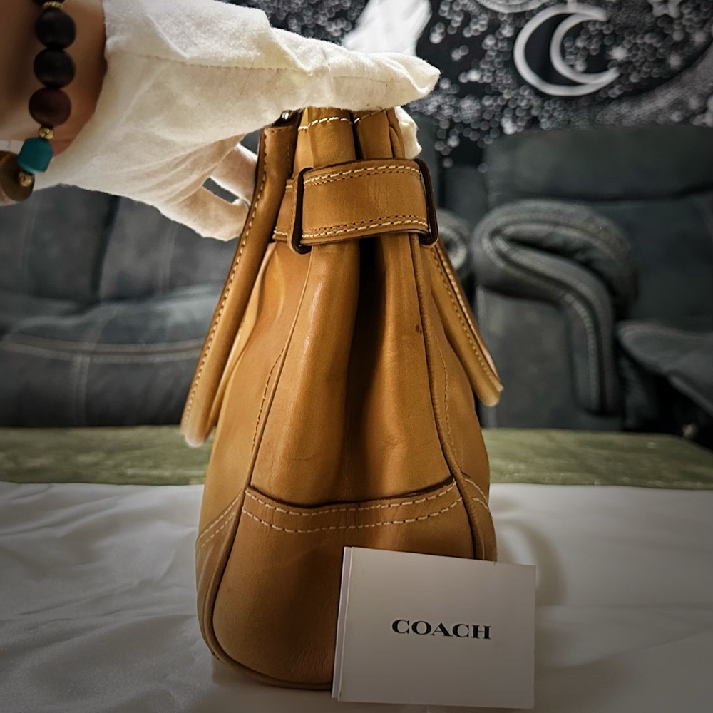 Vintage Coach tote bag shoulder bag Tan Leather 2007 - Picture 15 of 17